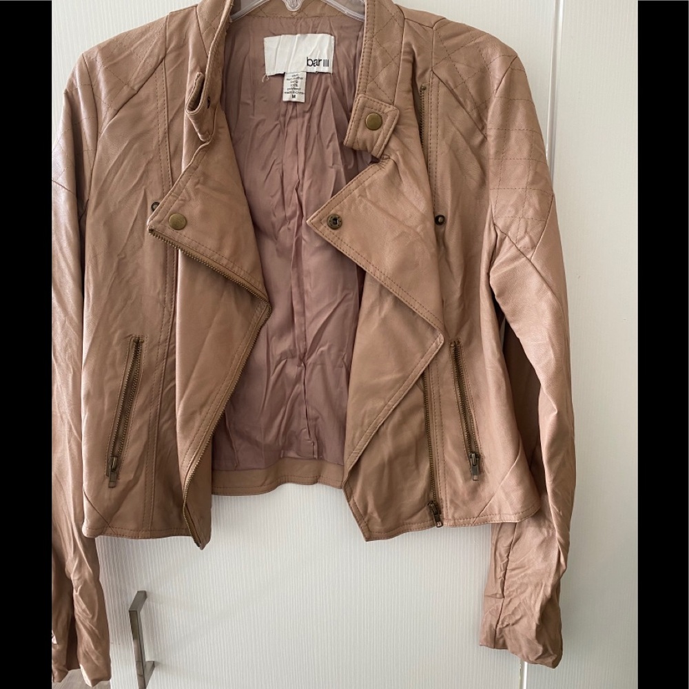 Women’s Bar III faux leather moto jacket, Size M